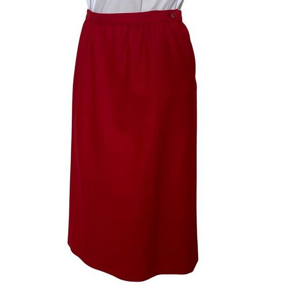 Pendleton Vintage Red Pencil Skirt, 100% Virgin Wool Lined Women’s Size 10 - Picture 7 of 10